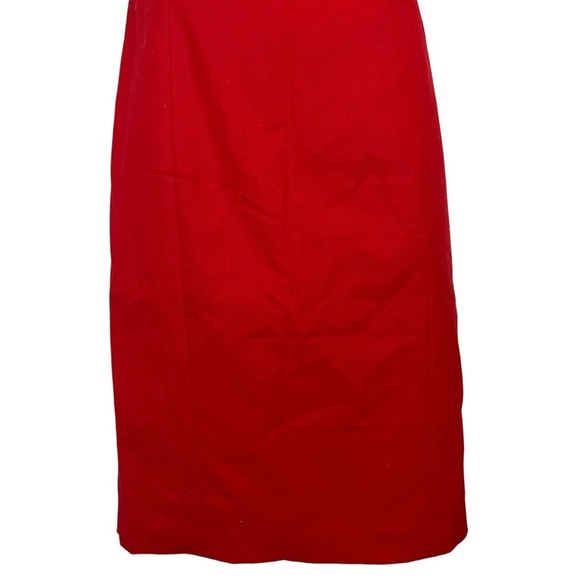 JONES NEW YORK COLLECTION STRETCH Red Lined Cap Sleeve Sheath Career Dress sz 2 - Picture 4 of 16